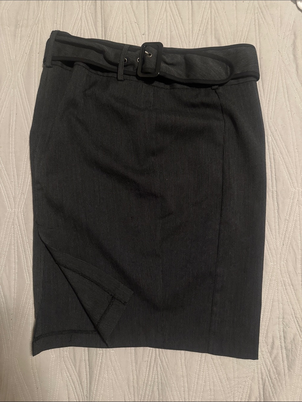 Charlotte Russe Black Belted Pencil Skirt